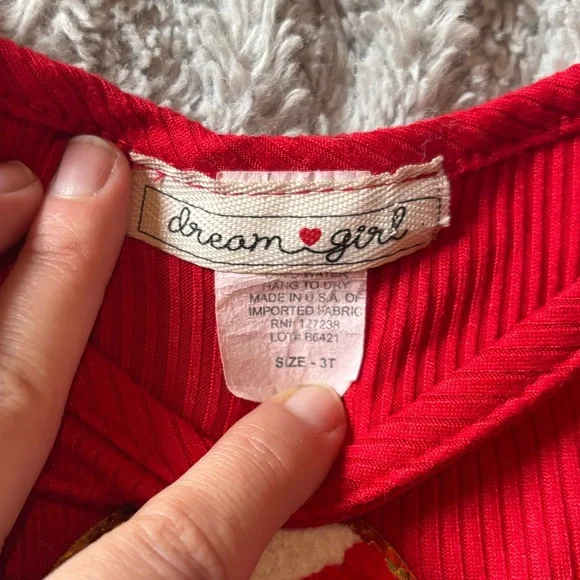 Dream Girl Christmas Dress Red Peppermint Plaid 3T Holiday - Picture 4 of 7
